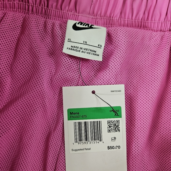 Nike Club 6" Woven Flow Shorts Futura Logo Pink White FN3307-675 Men's Size XL - Picture 4 of 7